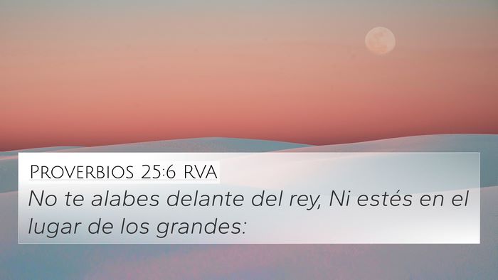 Proverbios 25:6 RVA Bible Verse Image