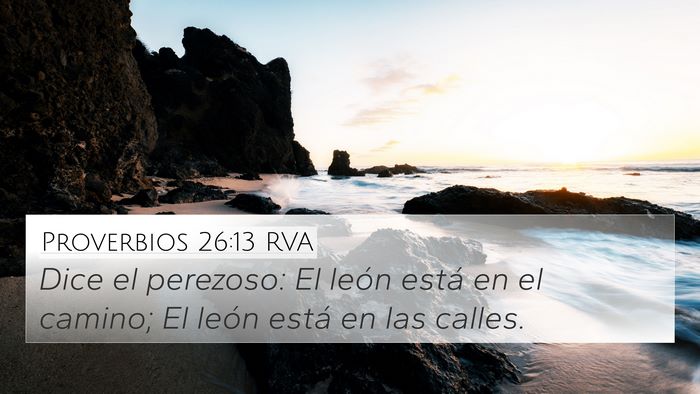 Proverbios 26:13 RVA Bible Verse Image