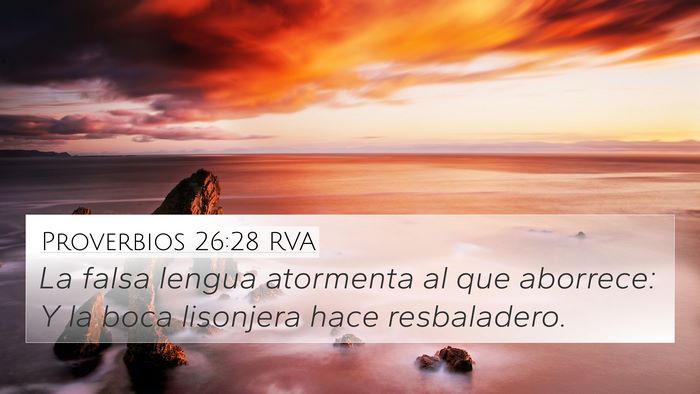 Proverbios 26:28 RVA Bible Verse Image
