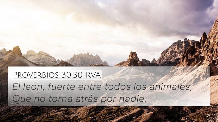 Proverbios 30:30 RVA 4K Wallpaper - El león, fuerte entre todos los animales, Que no - 4K Wallpaper Bible Verse
