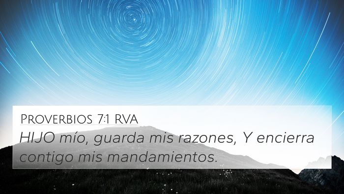 Proverbios 7:1 RVA Bible Verse Image