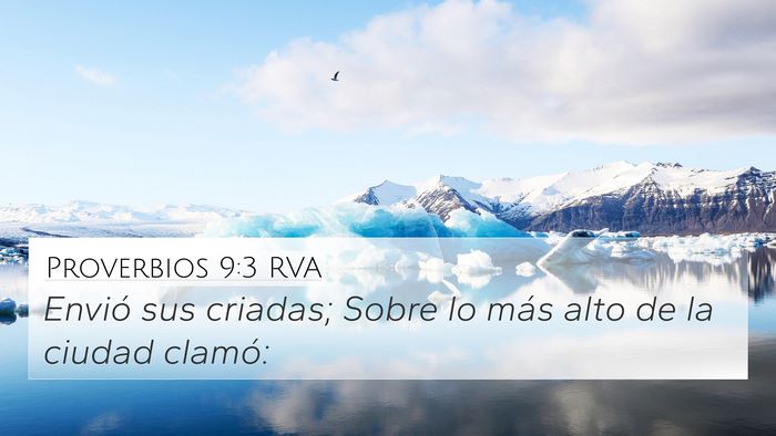 Proverbios 9:3 RVA Bible Verse Image