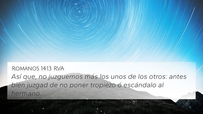 Romanos 14:13 RVA Bible Verse Image
