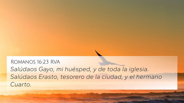 Romanos 16:23 RVA Bible Verse Image