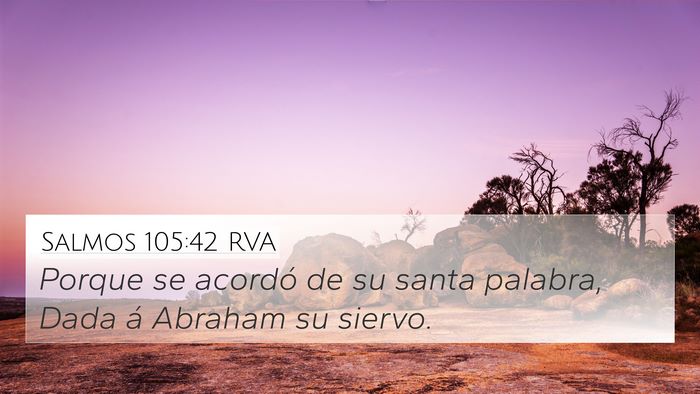 Salmos 105:42 RVA Bible Verse Image