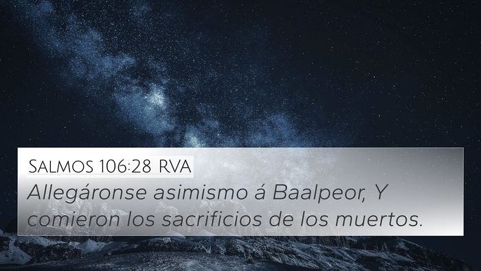 Salmos 106:28 RVA Bible Verse Image