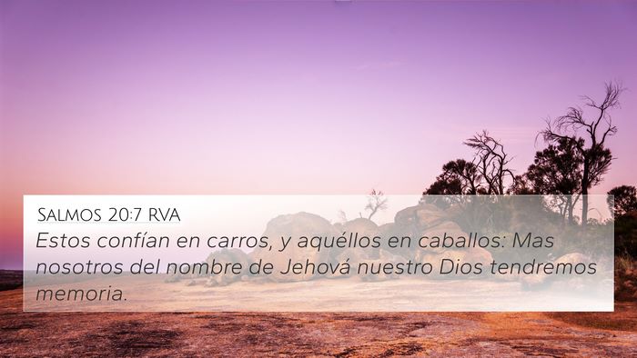 Salmos 20:7 RVA Bible Verse Image