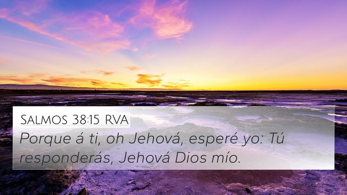 Salmos 38:15 RVA 4K Wallpaper - Porque á ti, oh Jehová, esperé yo: Tú - 4K Wallpaper Bible Verse