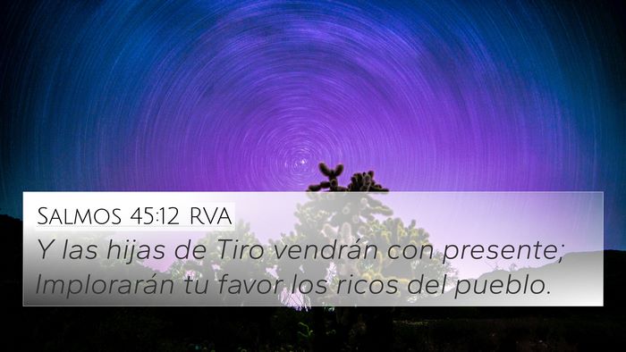 Salmos 45:12 RVA Bible Verse Image