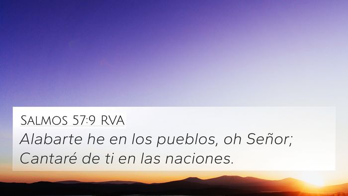 Salmos 57:9 RVA 4K Wallpaper - Alabarte he en los pueblos, oh Señor; Cantaré - 4K Wallpaper Bible Verse
