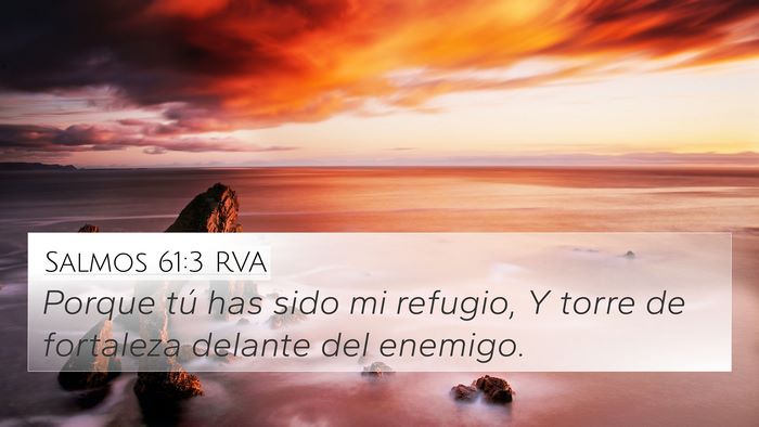 Salmos 61:3 RVA 4K Wallpaper - Porque tú has sido mi refugio, Y torre de - 4K Wallpaper Bible Verse