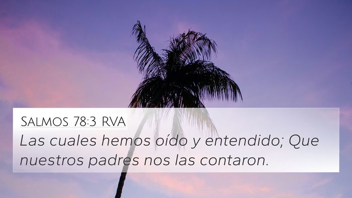 Salmos 78:3 RVA Bible Verse Image