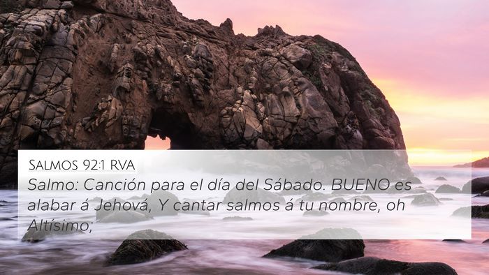 Salmos 92:1 RVA 4K Wallpaper - Salmo: Canción para el día del Sábado. BUENO - 4K Wallpaper Bible Verse