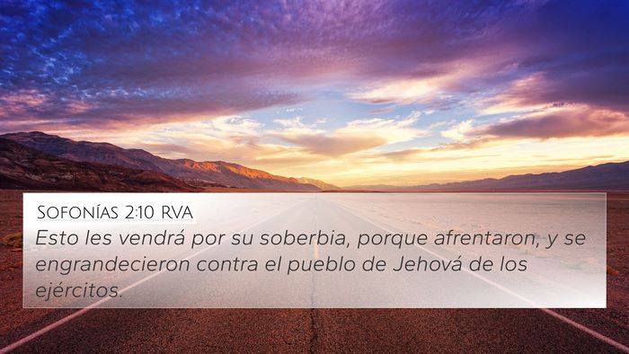 Sofonías 2:10 RVA Bible Verse Image