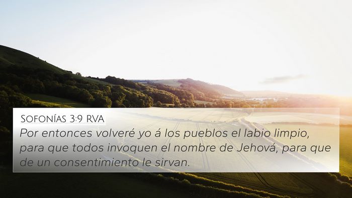 Sofonías 3:9 RVA Bible Verse Image