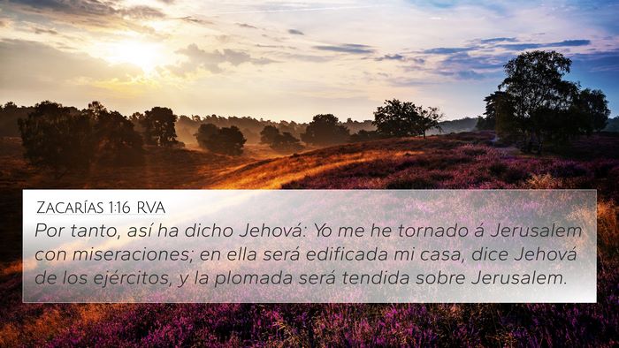 Zacarías 1:16 RVA Bible Verse Image