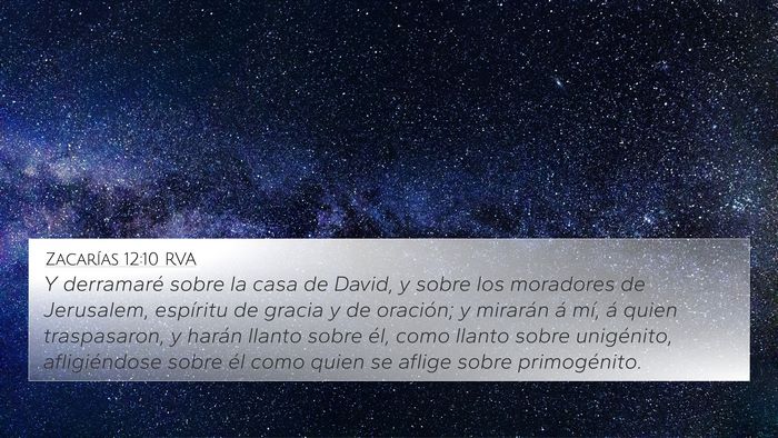 Zacarías 12:10 RVA Bible Verse Image