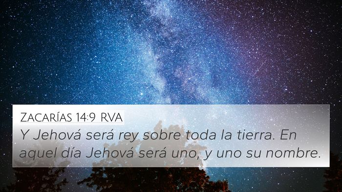 Zacarías 14:9 RVA Bible Verse Image