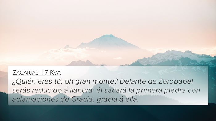 Zacarías 4:7 RVA Bible Verse Image