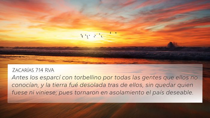 Zacarías 7:14 RVA Bible Verse Image