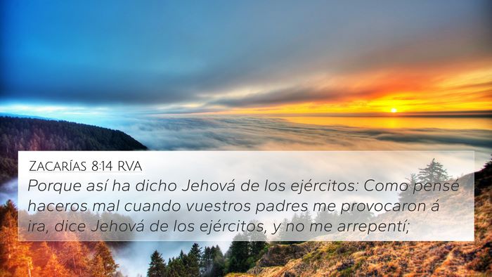 Zacarías 8:14 RVA Bible Verse Image