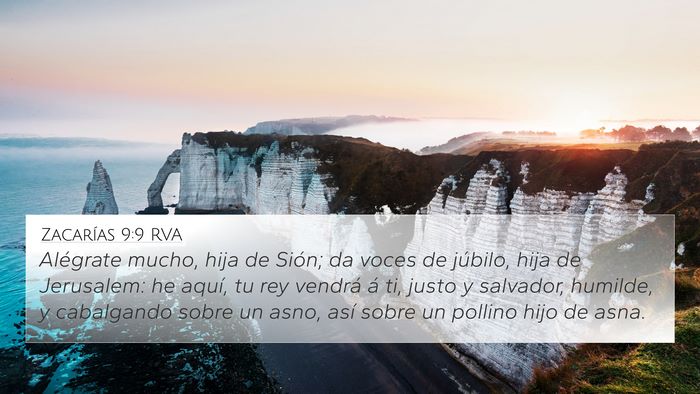 Zacarías 9:9 RVA Bible Verse Image
