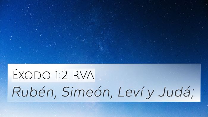 Éxodo 1:2 RVA 4K Wallpaper - Rubén, Simeón, Leví y - 4K Wallpaper Bible Verse