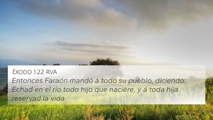 Éxodo 1:22 RVA Bible Verse Image