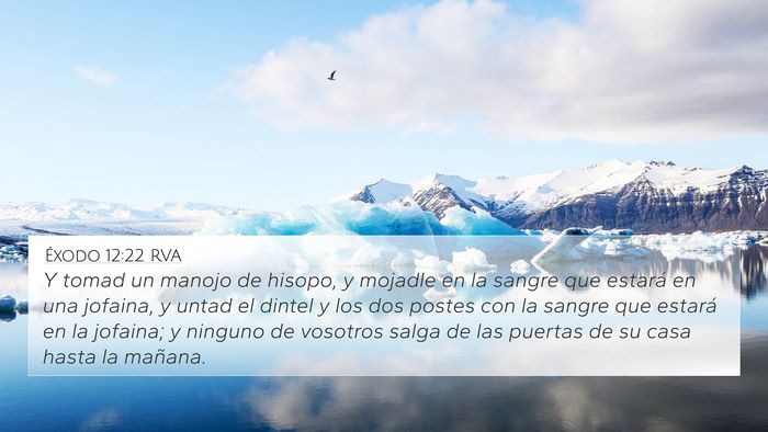 Éxodo 12:22 RVA Bible Verse Image