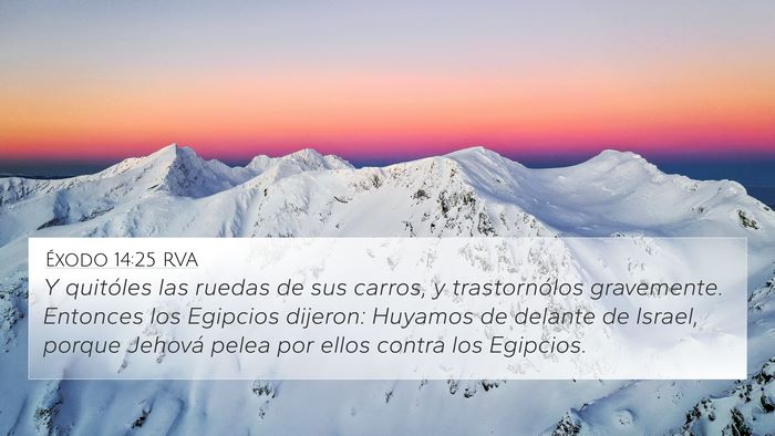 Éxodo 14:25 RVA Bible Verse Image