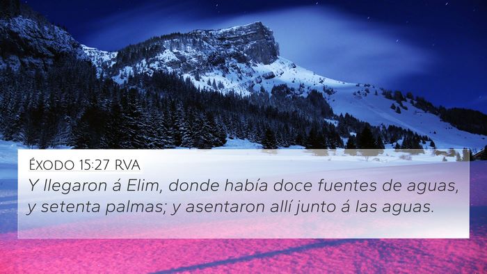 Éxodo 15:27 RVA Bible Verse Image