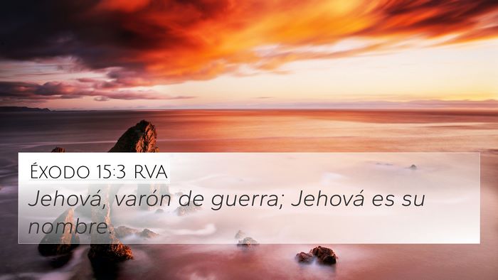 Éxodo 15:3 RVA Bible Verse Image