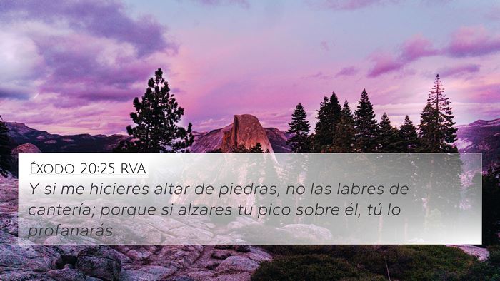 Éxodo 20:25 RVA Bible Verse Image