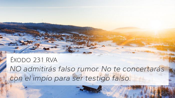 Éxodo 23:1 RVA Bible Verse Image