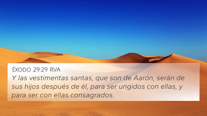 Éxodo 29:29 RVA Bible Verse Image