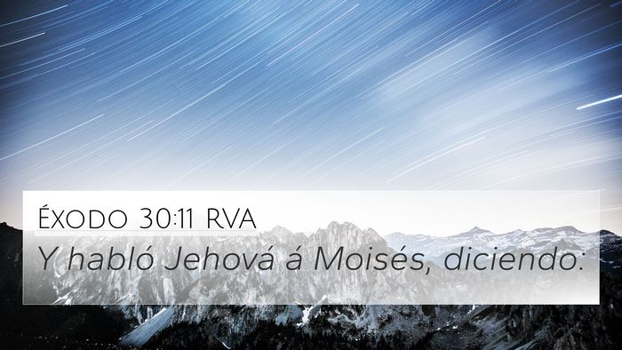 Éxodo 30:11 RVA Bible Verse Image