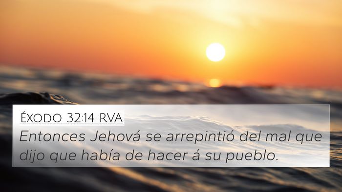 Éxodo 32:14 RVA Bible Verse Image