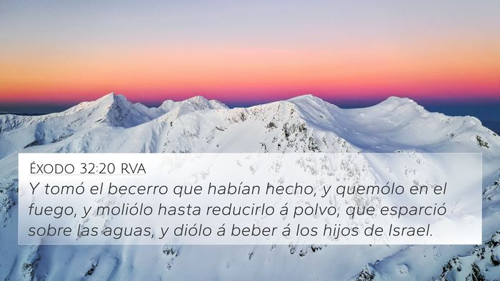 Éxodo 32:20 RVA Bible Verse Image