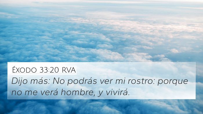 Éxodo 33:20 RVA Bible Verse Image