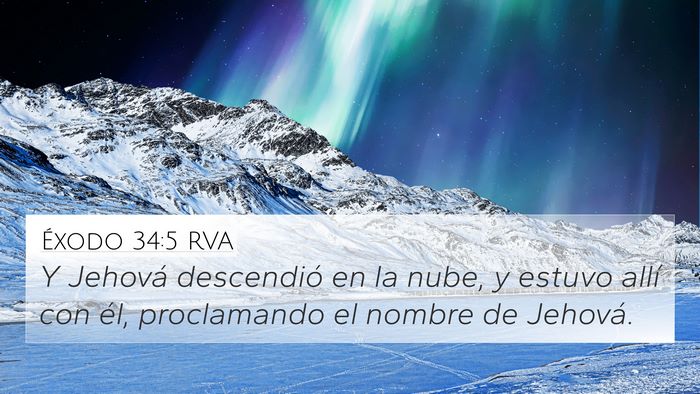 Éxodo 34:5 RVA Bible Verse Image