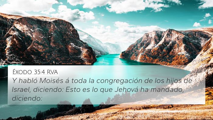 Éxodo 35:4 RVA Bible Verse Image