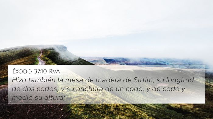 Éxodo 37:10 RVA Bible Verse Image