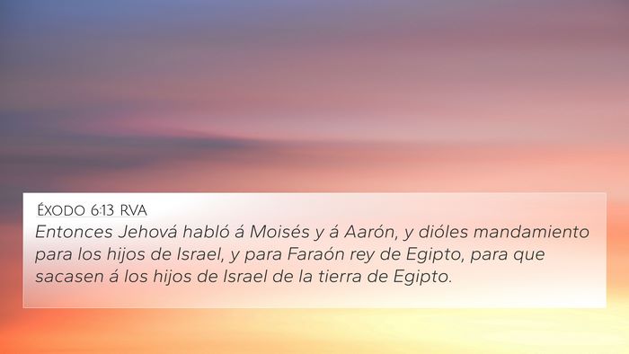 Éxodo 6:13 RVA Bible Verse Image