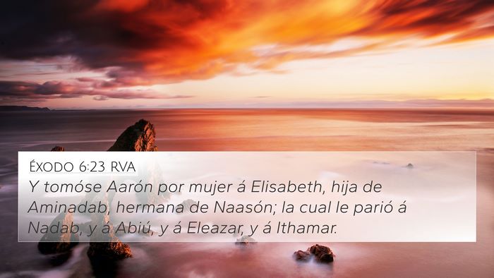 Éxodo 6:23 RVA Bible Verse Image