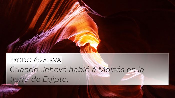 Éxodo 6:28 RVA 4K Wallpaper - Cuando Jehová habló á Moisés en la tierra de - 4K Wallpaper Bible Verse