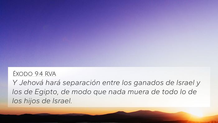 Éxodo 9:4 RVA Bible Verse Image