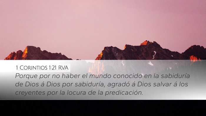 1 Corintios 1:21 RVA Bible Verse Image