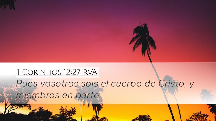 1 Corintios 12:27 RVA Bible Verse Image