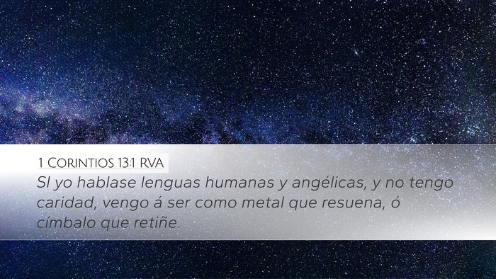 1 Corintios 13:1 RVA Bible Verse Image