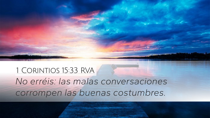 1 Corintios 15:33 RVA Bible Verse Image